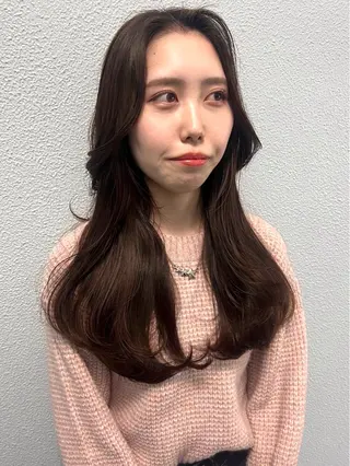 ロング カラー 顔周りカット/ボブ/ ツヤ髪/coconaのヘアスタイル