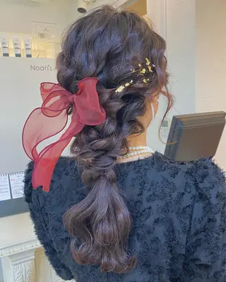 セミロング カラー ヘアアレンジ マツエク・マツパ アイブロウ Noah's　Ark所属・透明感カラー🫧ヘア セット🫧松本菜月の眉毛・アイブロウイメージ