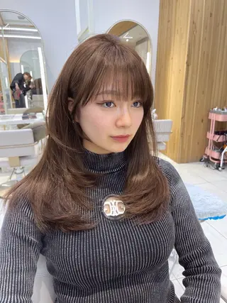 ミディアム 顔周り/透明感カラー /韓国ヘア/TAKUのヘアスタイル