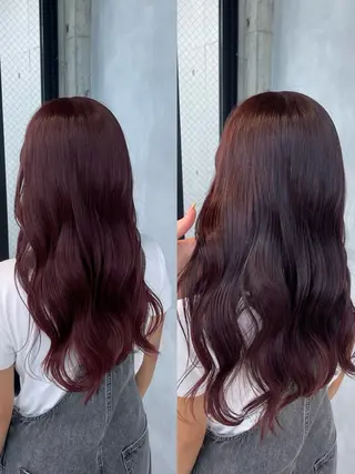 カラー 暖色/ハイトーン/ カラー/HBLのヘアスタイル