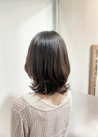ミディアム たなか もえなのヘアスタイル