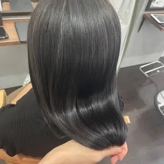 セミロング カラー 名駅/艶韓国風ヘア miyabiのヘアスタイル