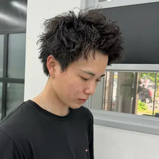 ショート パーマ メンズ 🔥札幌No.1🥇 パーマ特化美容師🔥のヘアスタイル