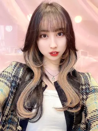 ミディアム カラー 顔周り特化/韓国ヘア /レイヤー/吉野幸大のヘアスタイル