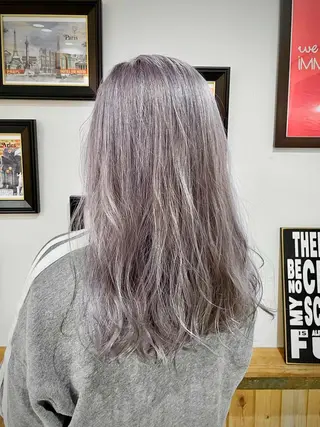 ミディアム カラー ヘアアレンジ hair design NORM所属・吉田裕太/ハイライト ダブルカラーのヘアスタイル