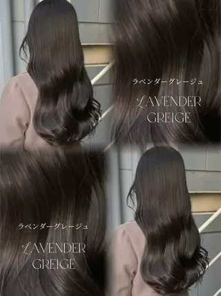 ロング 🫧オリーブ/赤み消 し/暗髪🫧野本麗奈のヘアスタイル