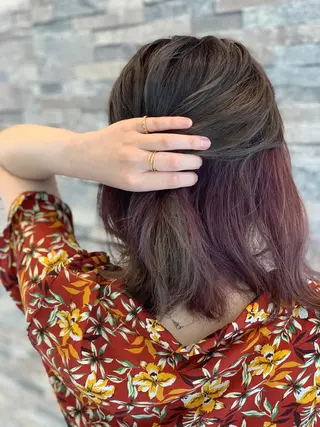 ミディアム カラー カラーと言ったら SAWARAのヘアスタイル