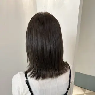 セミロング カラー パーマ 安丸 結夏のヘアスタイル