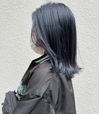 ミディアム カラー スタジオノル パーマ🌀あやなのヘアスタイル