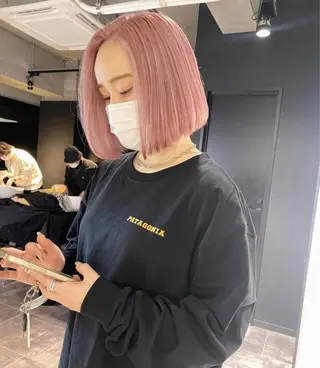 ミディアム カラー 心斎橋/ブリーチ minamiのヘアスタイル