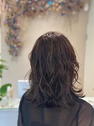 ミディアム カラー ボブ/インナーカラー /眉毛/Miyuのヘアスタイル