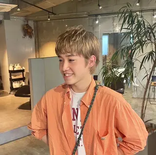 カラー メンズ china/ボブ/ ブリーチカラーのヘアスタイル