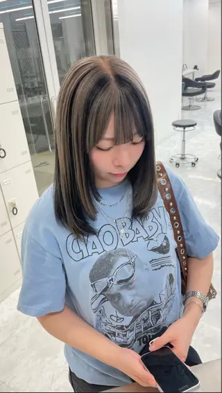 カラー Mayu/ブリーチ/ 抜け感hairのヘアスタイル