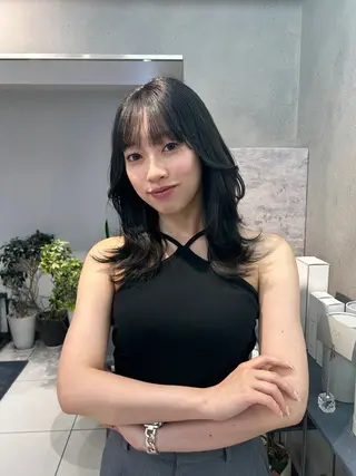 セミロング レイヤー×ツヤカラー 渋谷/kougaのヘアスタイル