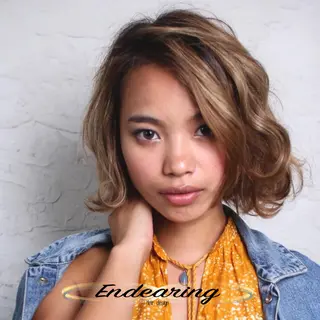 パーマ Endearing 銀座/レイヤーカットのヘアスタイル