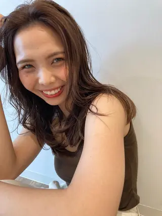 ロング 柳下 涼のヘアスタイル