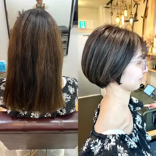 ショート カラー SUN GLOW サングロウ所属・水素トリートメント/ 髪質改善/ナカノメのヘアスタイル