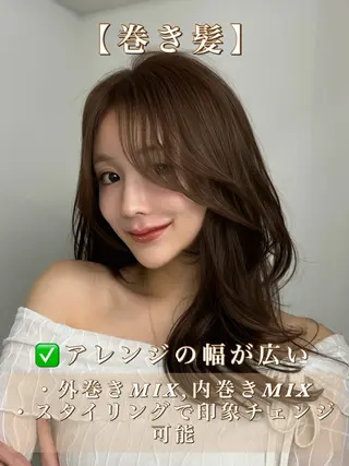 ロング カラー 顔まわりの神様✨ 透明感カラー藤嶋秀幸のヘアスタイル