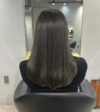 セミロング カラー akane/ボブ /オリーブ/ブラウンのヘアスタイル