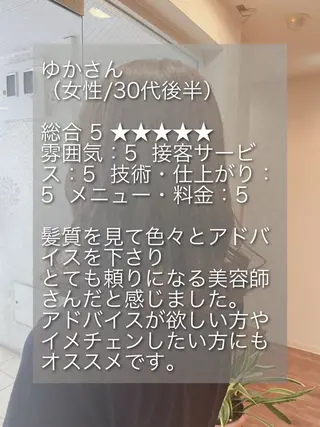 ロング セレスト心斎橋所属・上田 篤史のヘアスタイル