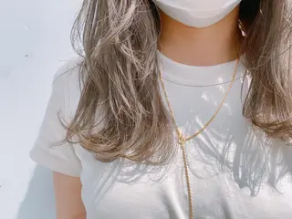 セミロング カラー パーマ ヘアアレンジ 小田 莉加子のヘアスタイル