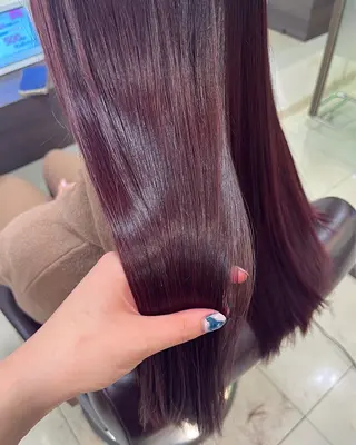 ロング ぷつっとボブ/ちゅる ピンク/mika☆のヘアスタイル