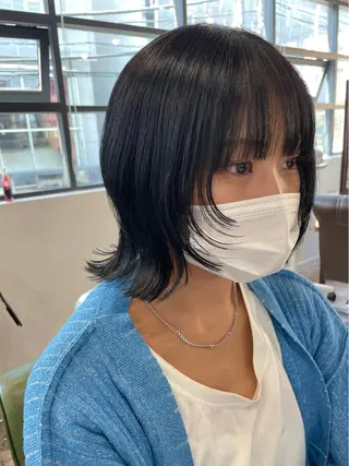 ミディアム ウルフカット/ボブ りなのヘアスタイル