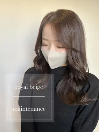 セミロング カラー ヘアアレンジ topstylist 芳賀みなみのヘアスタイル