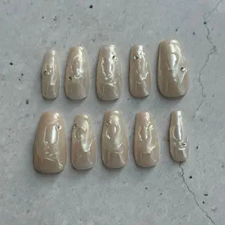 ネイル ⭐︎休業中の練習⭐︎ JNA認定講師髙橋のネイルデザイン