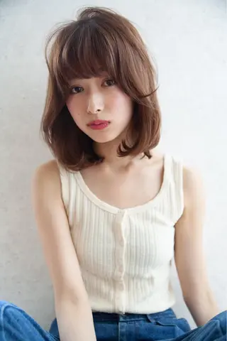 ミディアム ショート/ボブ/ パーマ/柏原良亮のヘアスタイル