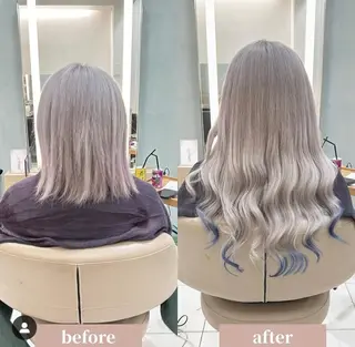 カラーとエクステ 🌟エクステのヘアスタイル