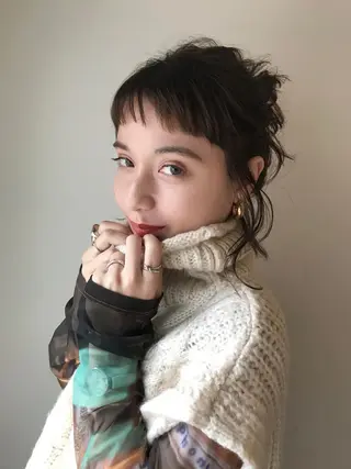 ミディアム カラー enne /YUI🥣のヘアスタイル
