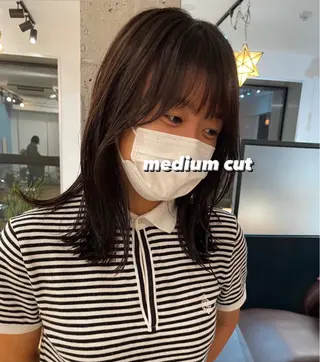 ミディアム カラー パーマ ヘアアレンジ ネイル マツエク・マツパ Miku /ブリーチ/ボブのヘアスタイル