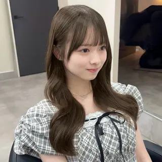 セミロング カラー 🎀髪質改善×韓国レ イヤー×透明感/米田のヘアスタイル