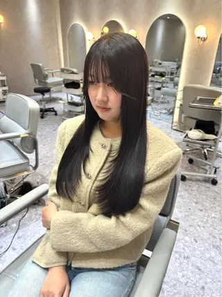 ロング カラー 韓国ヘア🇰🇷 松田光里のヘアスタイル