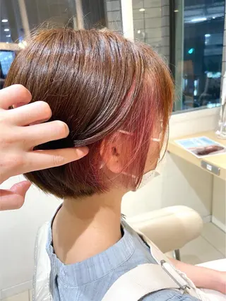 ショート カラー 30代からの大人 ショートのヘアスタイル