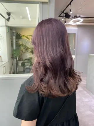 セミロング カラー きよはらちさき🍑 柔らかカラー🌱🫧のヘアスタイル