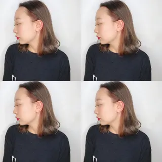 ショート ヘアアレンジ カラー 竹内啓太 ボブのヘアスタイル