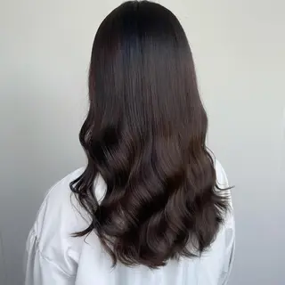 セミロング カラー ブリーチなし Wカラー🩷星野翔太のヘアスタイル