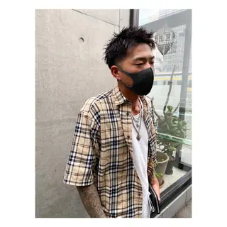 ショート パーマ メンズ 菊池大一 溝の口パーマのヘアスタイル