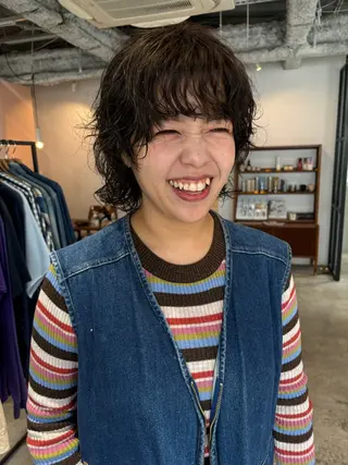 ショート カラー パーマ Hayashi Shioriのヘアスタイル