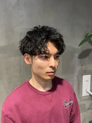 ショート パーマ メンズ Agu hair lore沼館店所属・八戸パーマ/メンズパ ーマ/シンゴ。のヘアスタイル