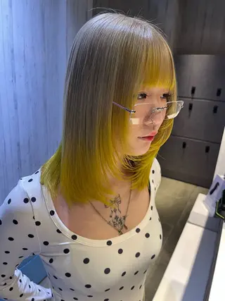 ショート カラー ヘアアレンジ axy 新宿本店所属・🐾カラーモデル募集 中🐈‍⬛藤川 千誉のヘアスタイル