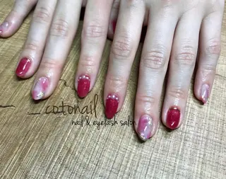 セミロング ネイル ツメトマツゲ .のネイルデザイン