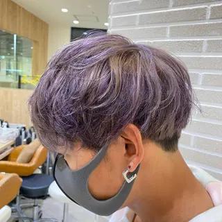 カラー メンズ 赤本悠斗波巻きパーマ メンズパーマのヘアスタイル