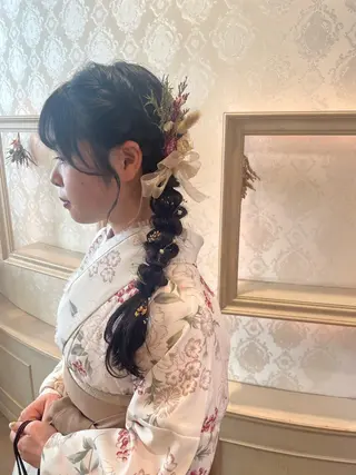 ヘアアレンジ 🍪ヨシイハルネ🍪 ラベンダーカラーのヘアスタイル