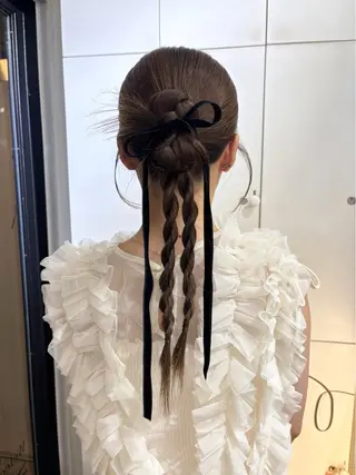 ロング カラー ヘアアレンジ 梅田 /透明感カラー 🤍narumiのヘアスタイル