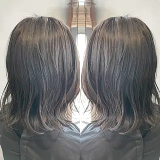 ミディアム カラー 長谷川 沙紀のヘアスタイル