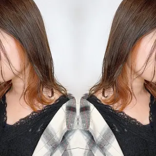 セミロング カラー ヘアアレンジ 竹内啓太 ボブのヘアスタイル