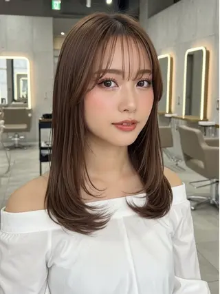セミロング 似合わせボブ✖️ 韓国レイヤー✨小関のヘアスタイル